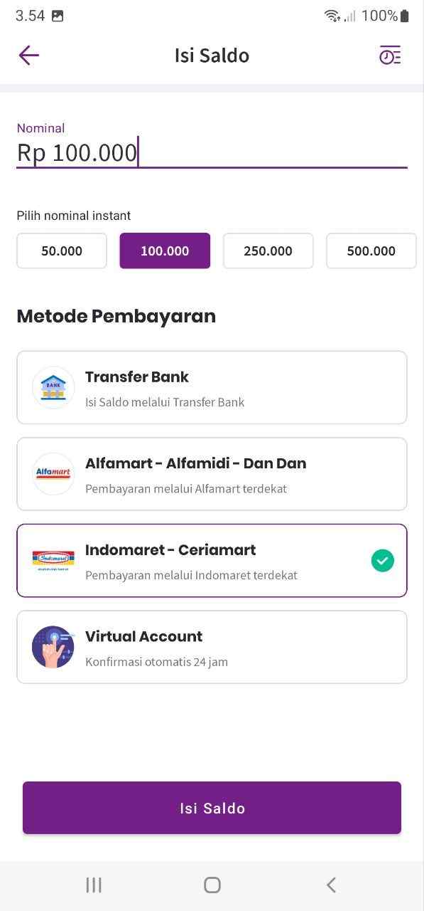 Cara Deposit Digital Pulsa Via Indomaret