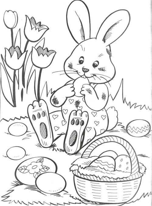 Top 10 Smart Rabbit Pet Coloring Pages | Free printable coloring