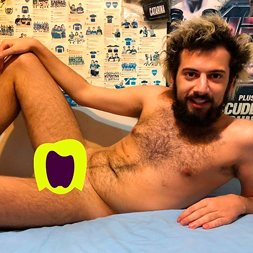 Lucas Strabko (Cartolouco) pelado e sem camisa em foto