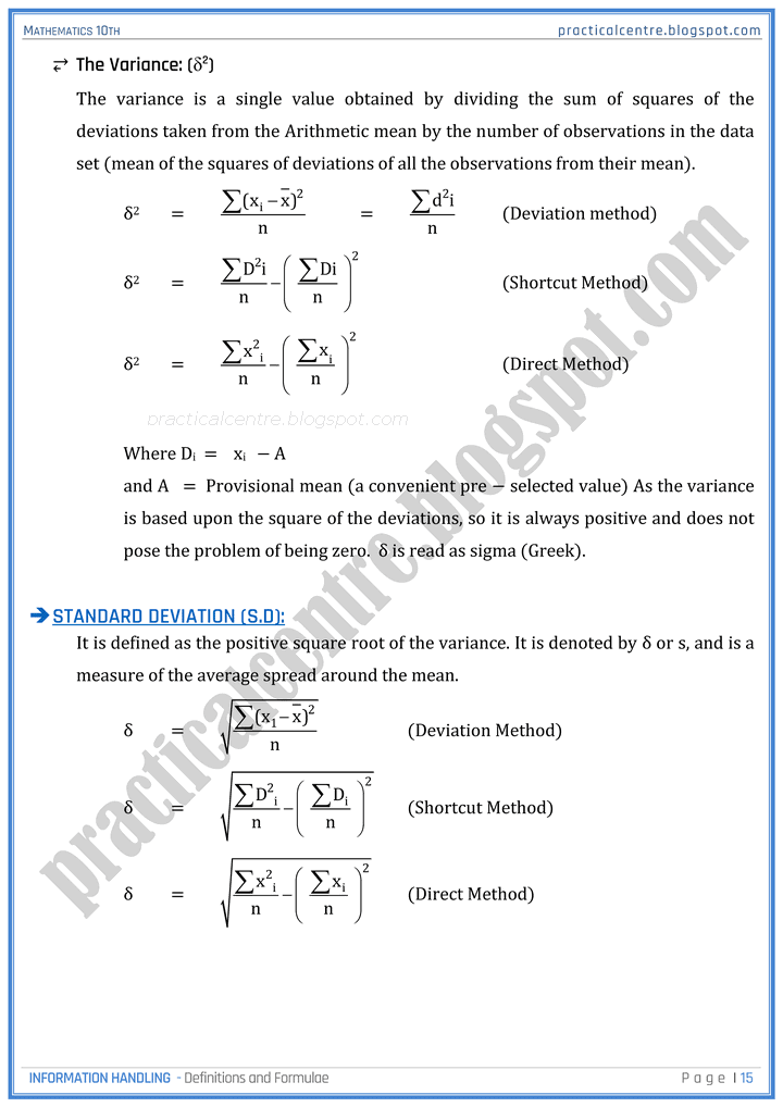 information-handling-definitions-and-formulas-mathematics-10th