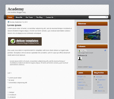 Academy Blogger Template