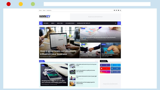 Jannify Blogger Template