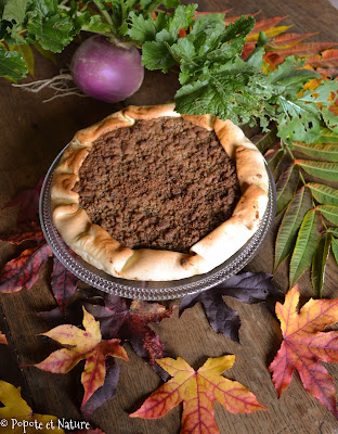 Tarte crumble sucrée et parfumée aux navets  © Popote et Nature