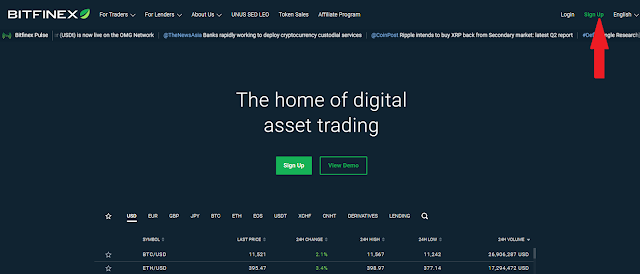 регистрация на Bitfinex