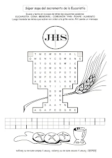 El Rincón de las Melli: SÚPER SOPA del sacramento de la EUCARISTÍA