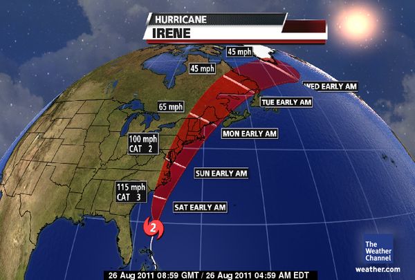 hurricane irene path