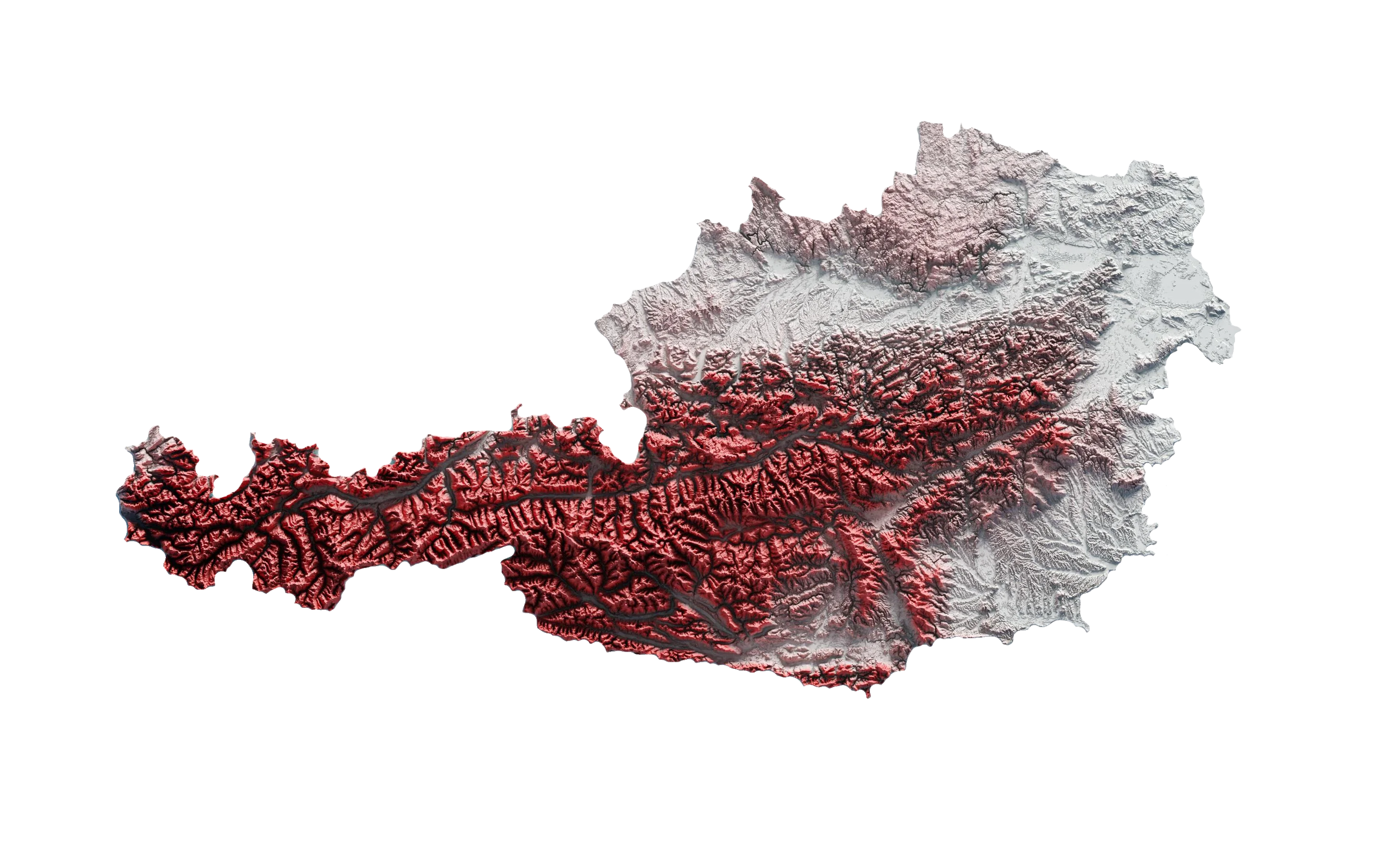 Austria Relief Map