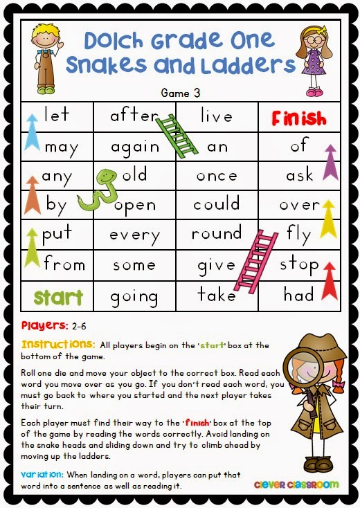 Fun sight word center games for K-3