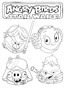 Angry Birds Star Wars Coloring Pages