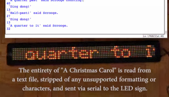 Serializing Dickens to LEDs