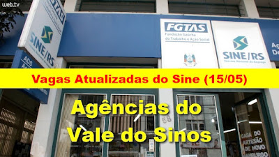 Vagas Atualizadas do Sine de Novo Hamburgo e Vale do Sinos (15/05)