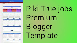 Piki True Job - Premium Blogger Template for Jobs