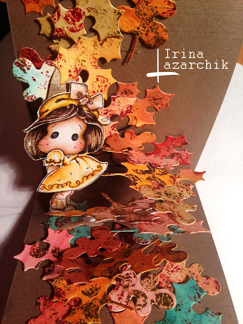 поп-ап, Irina Lazarchik, scrapbook, tildastamp, distress ink