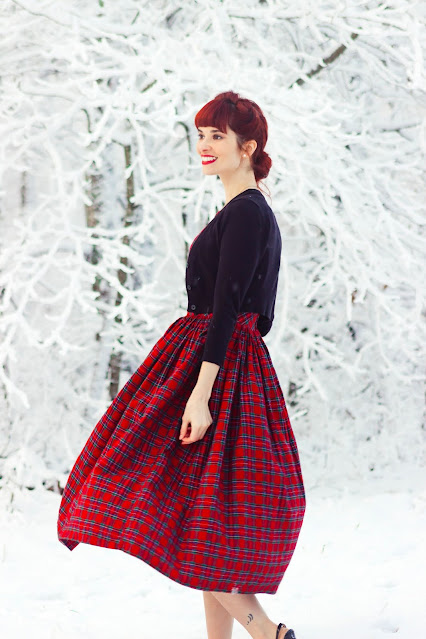 Red Plaid Fabulous Fit and Flare Dress from ModCloth