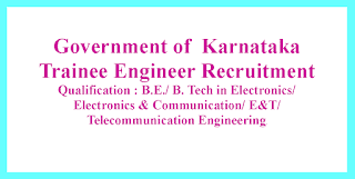 Trainee Engineer Recruitment - Government of  Karnataka