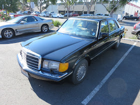 Mercedes 300SD in new, gloss black paint.