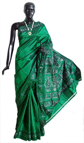 Green Baluchari Silk Saree