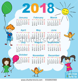 Kalender 2018 Masehi / 1439 Hijriyah