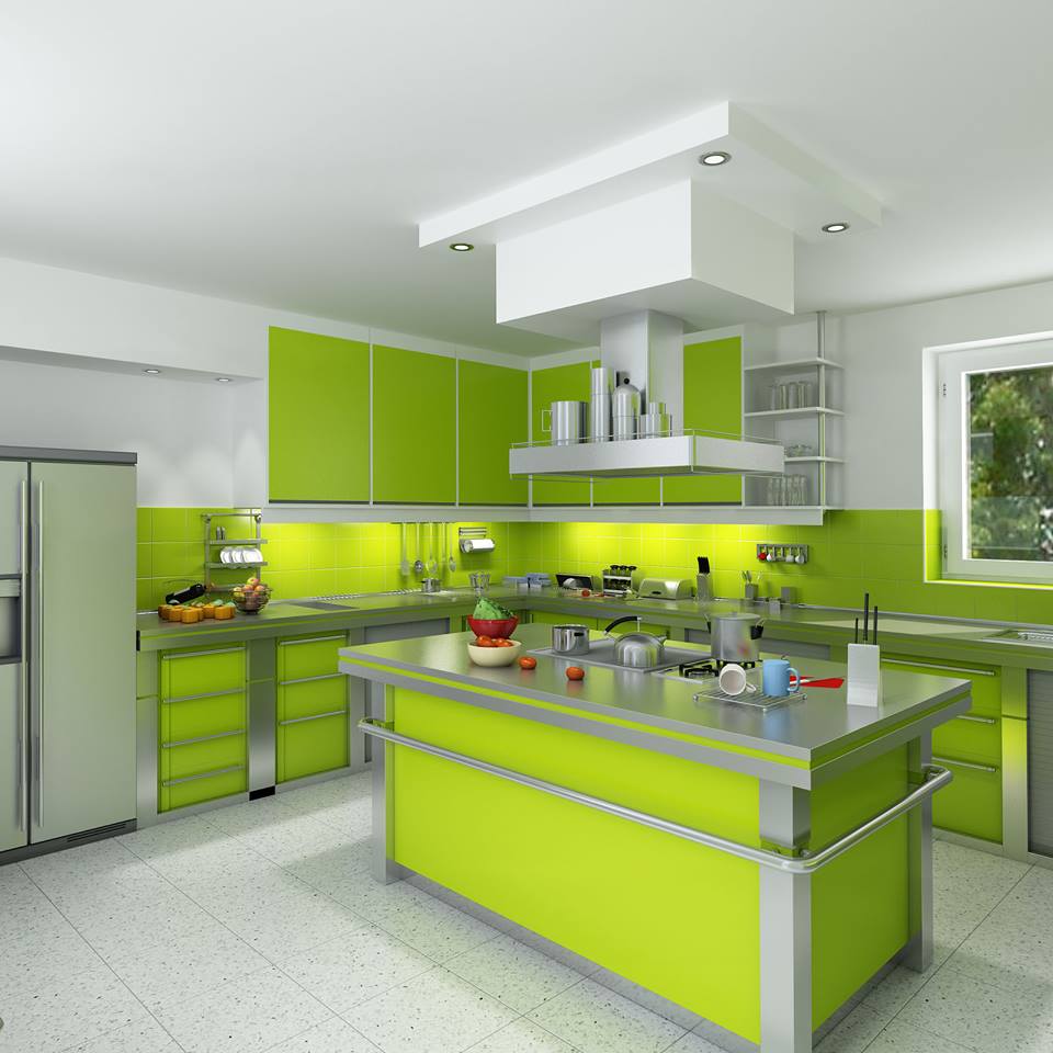 Inspirasi Desain Dapur Nuansa Hijau Terbaru 2019