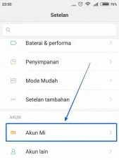 Cara membuat akun mi cloud