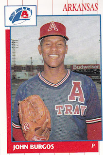 John Burgos 1990 Arkansas Travelers card