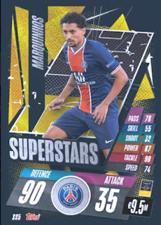 Topps Match Attax 2020-2021 Paris Saint-Germain Set