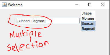 jlist example explore java