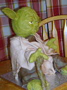 I finished my Yoda Star Wars cake last night for my son's best friend's .