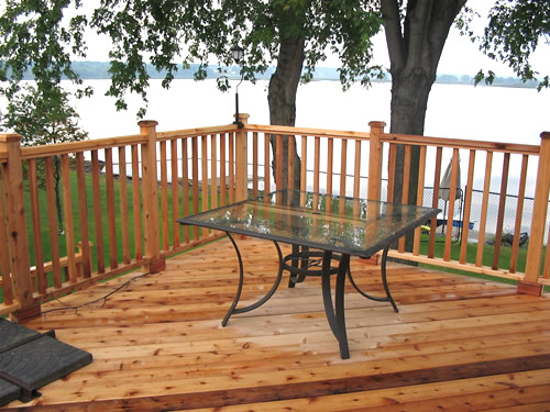 wood deck railing plans