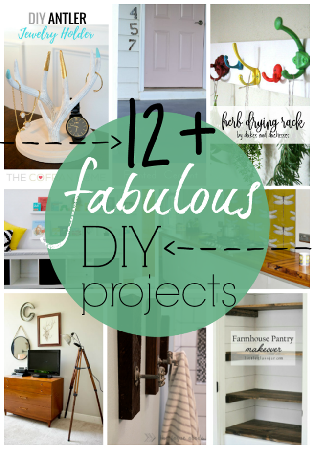 Over 12 Fabulous DIY Projects at GingerSnapCrafts.com #DIY #forthehome