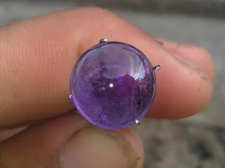 round cabocon amethyst