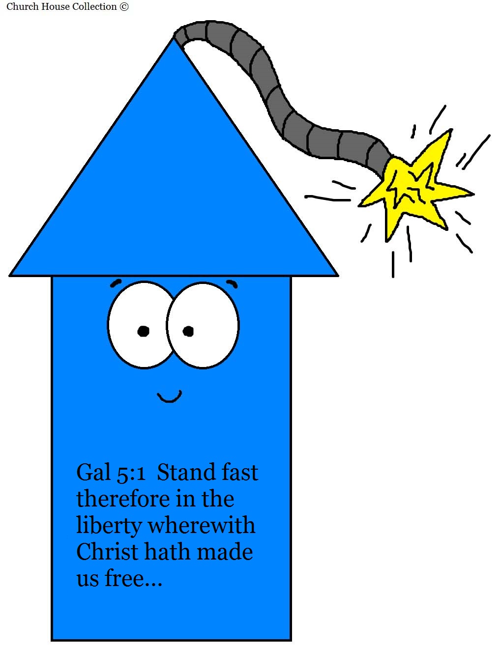Fourth of July Fireworks Coloring Pages For Sunday School Galatians 5 1 Christ Hath Made Us Free