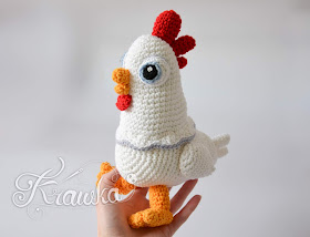 Krawka: Crazy Easter chicken crochet pattern by Krawka chicken, hen Easter decoration pattern Paw Patrol inspired Chickaletta