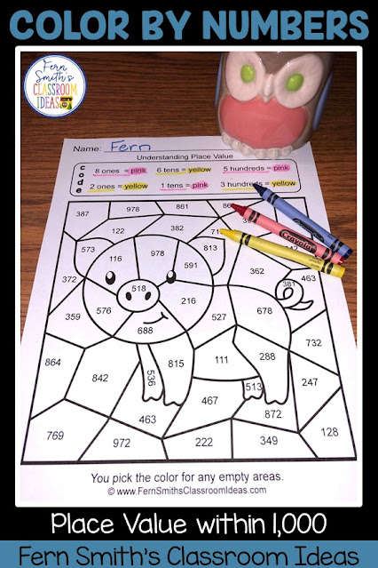 Click Here to Download This 2nd Grade Go Math 2.5 Place Value to 1,000 Bundle of Task Cards, Center Games, and Color By Numbers