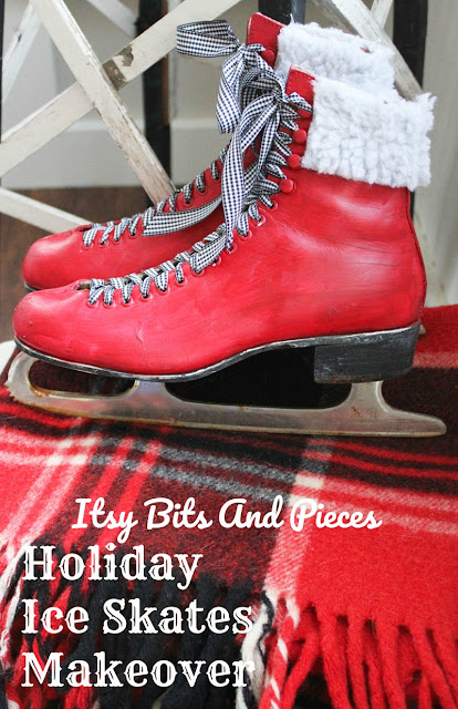 Ice Skates Makeover- Itsy Bits And Pieces