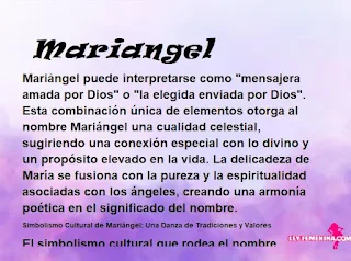 ▷ Significado del nombre Mariangel