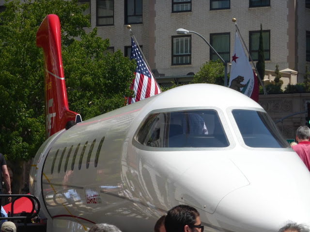 Flexjet by bombardier on display at concourse d'Elegance fancy car show event in Beverly Hills on Fathers day