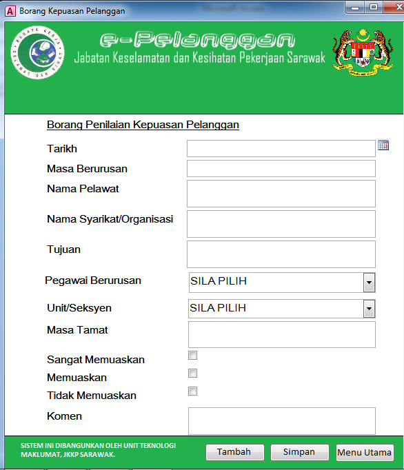 Contoh Borang Soal Selidik Kepuasan Kerja - Mi Putri