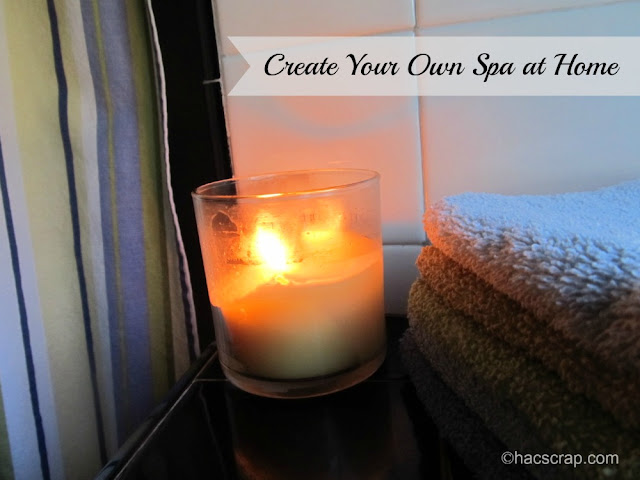 Ideas for setting up your own bathroom to feel like a spa plus recipes for spa treatments you can whip up yourself!