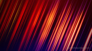 Colorful Abstract Orange Neon Glowing Diagonal Lines Against Red Blue Background