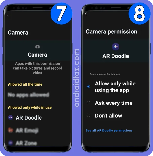 Remove Camera Access for Separate Apps on Samsung (4)