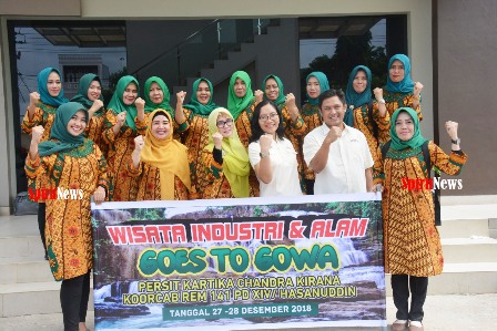 Persit Kartika Chandra Kirana Koorcap 141/Tp. PD Dam XIV/Hsn, Gelar Wisata Industri dan Alam Goes To Gowa