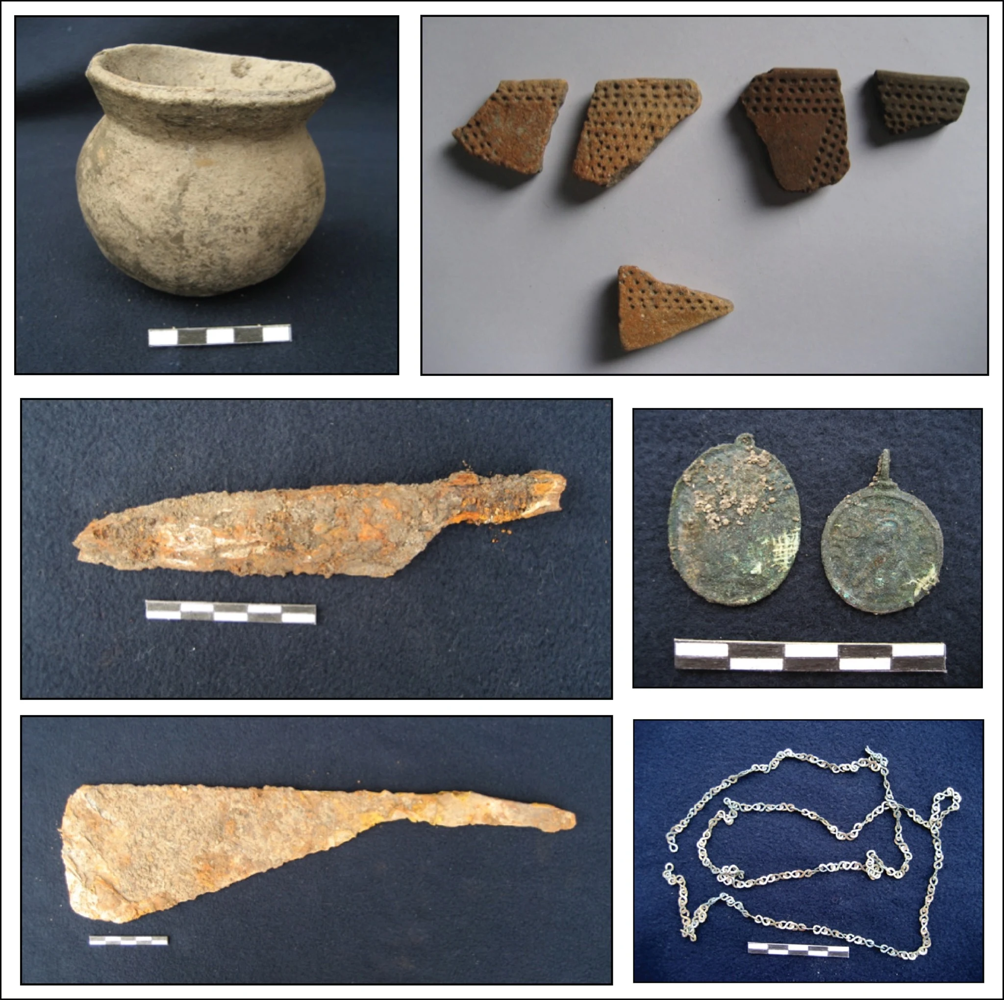 Boljoon pot, iron medallion and materials from the site Historical Burials Excavated in Boljoon, Cebu [Philippine History]