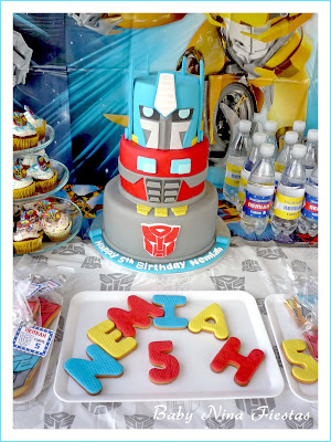 tarta y galletas  transformers