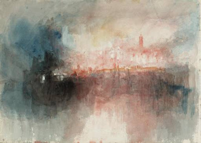 Turner Colour Study: The Burning of the Houses of Parliament 1834