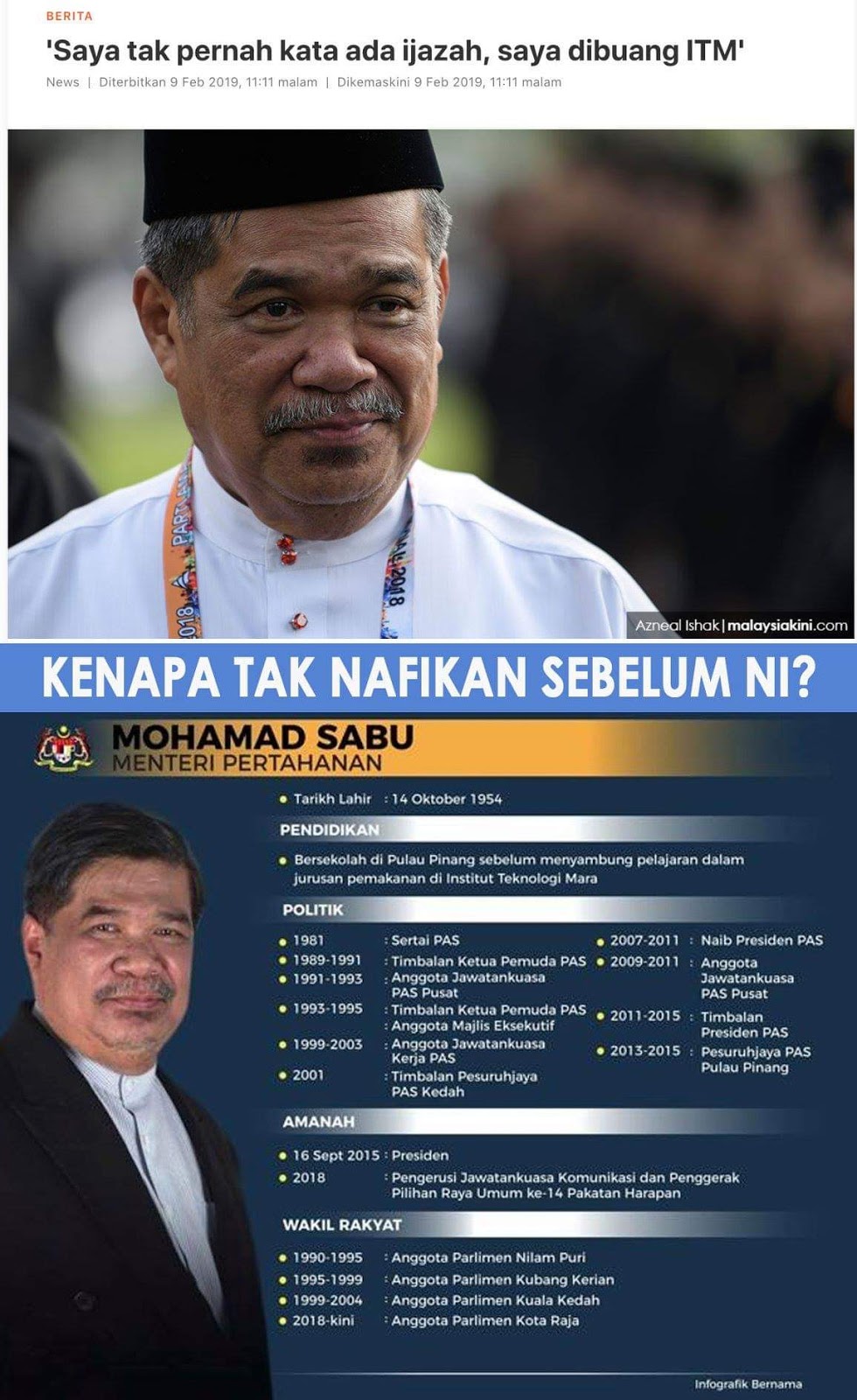 Kenapa Mat Sabu Tidak Nafi Sebelum Ni?