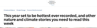 News headline: "This years set to be hottest ever recoderd..."