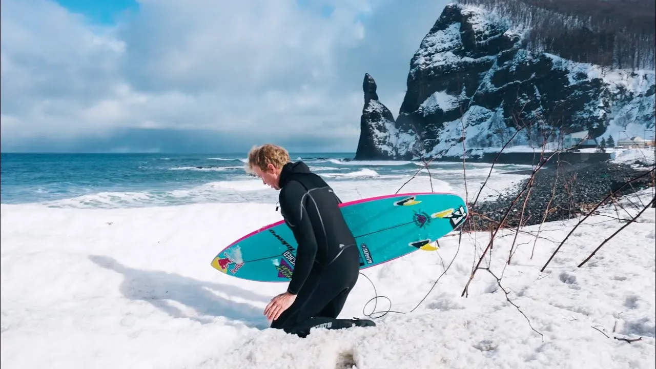 SURFING FREEZING COLD WAVES IN THE JAPAN SEA