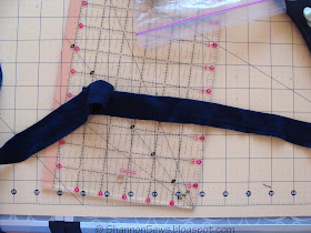 fix a low t-shirt neckline with a strip of binding