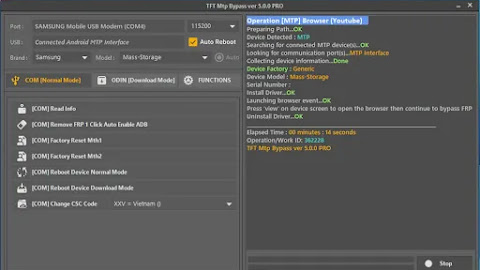 TFT MTP Bypass Tool v5.0 (tất cả các phiên bản)